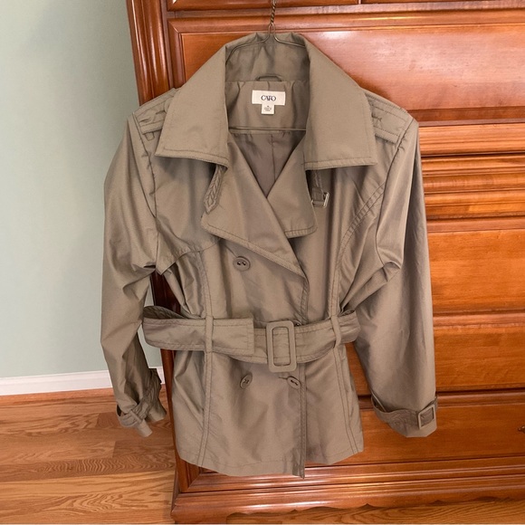 Cato Women's Olive/Taupe Colored Trench Coat - Picture 1 of 11